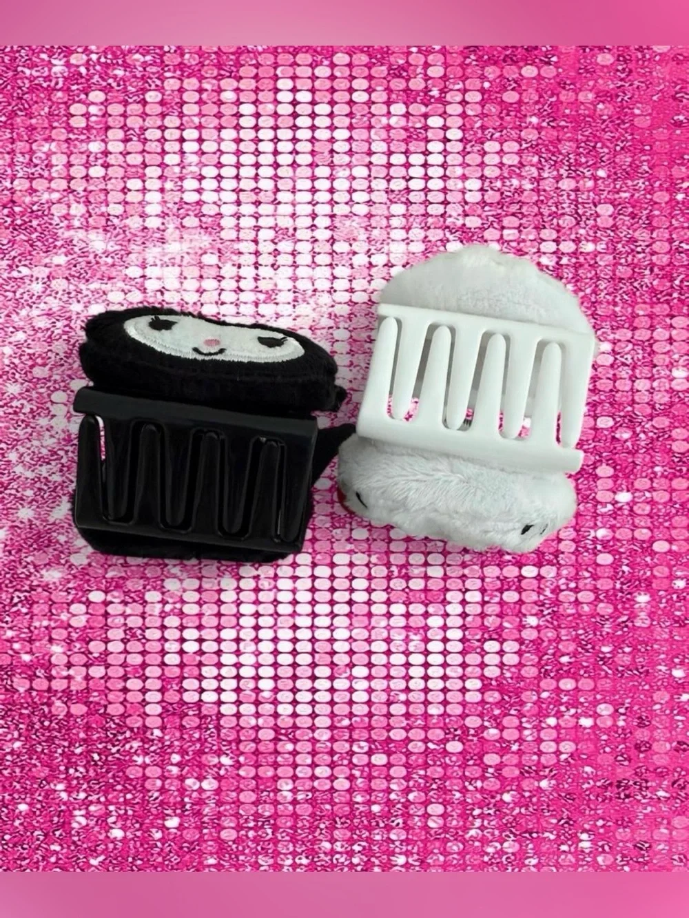 Sanrio Hello Kitty and Kuromi hair clips mini plush claw clips